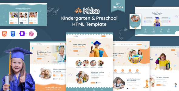 دانلود قالب Kidsa کیدسا قالب HTML5 مهدکودک و دبستان