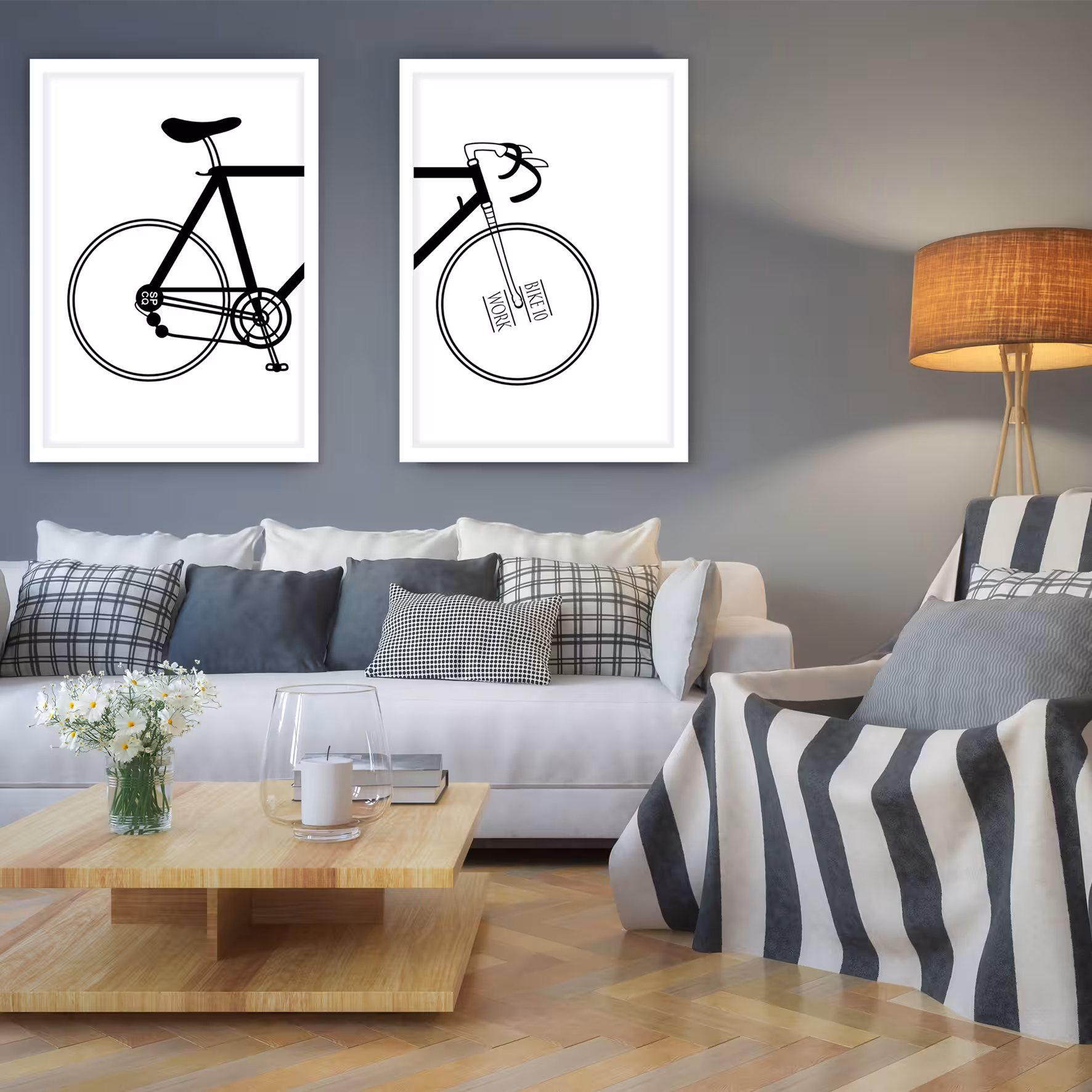 تابلو مدل Bike مجموعه 2 عددی