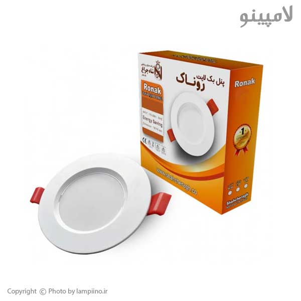 چراغ پنل اس ام دی 7 وات شاهچراغ مدل روناک
