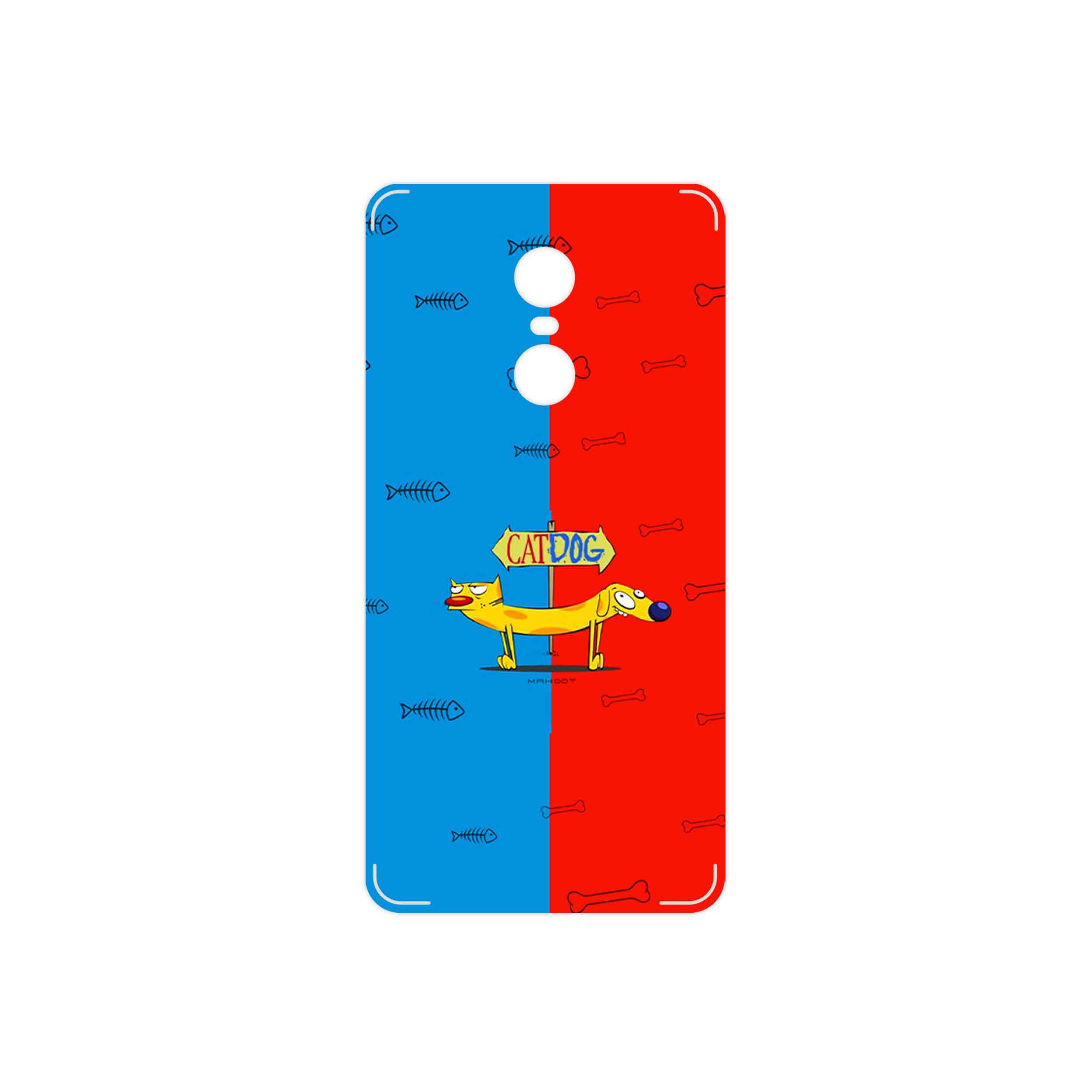 برچسب پوششی ماهوت مدل CatDog مناسب برای گوشی موبایل شیائومی Redmi Note 4X