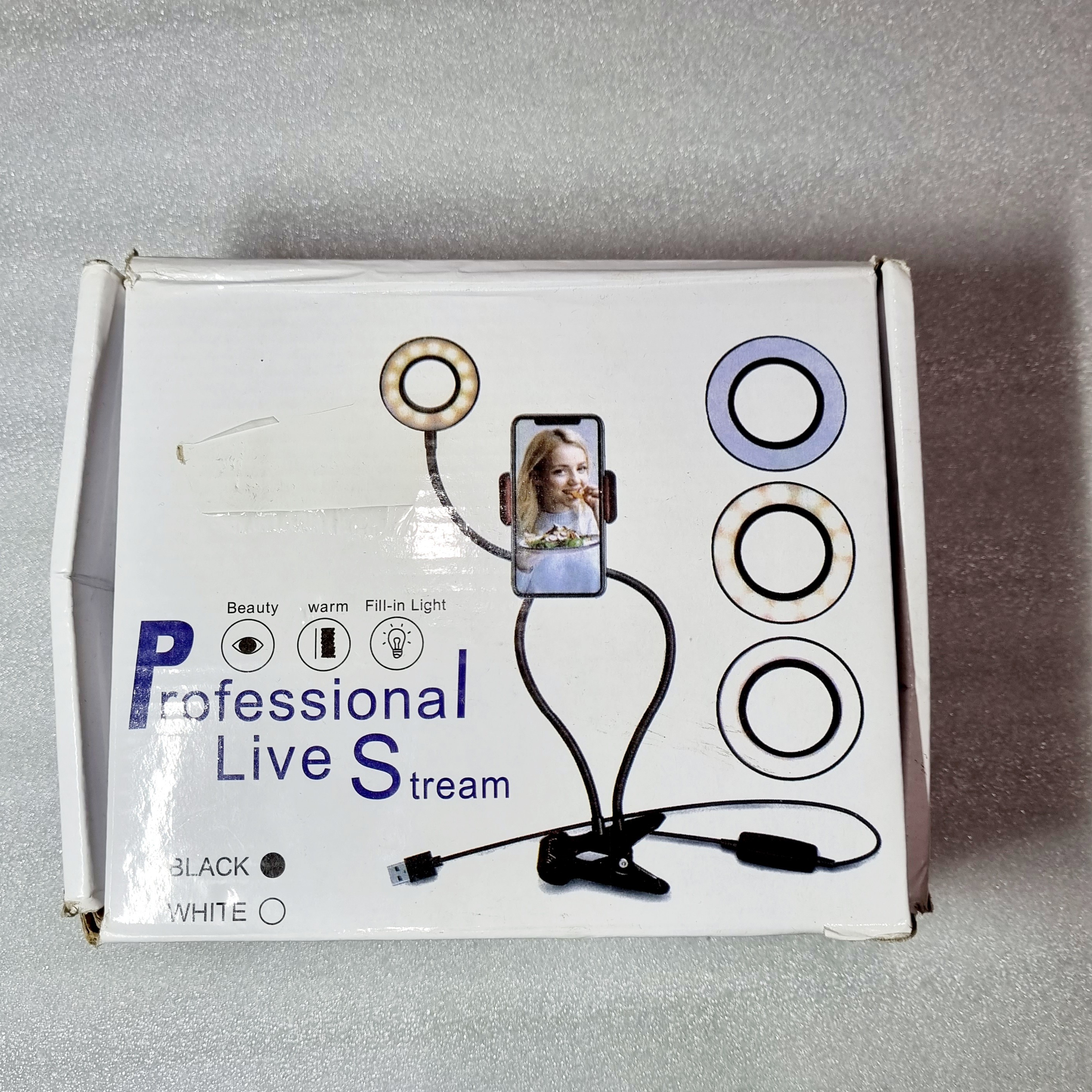 رینگ لایت مدل گیره ای