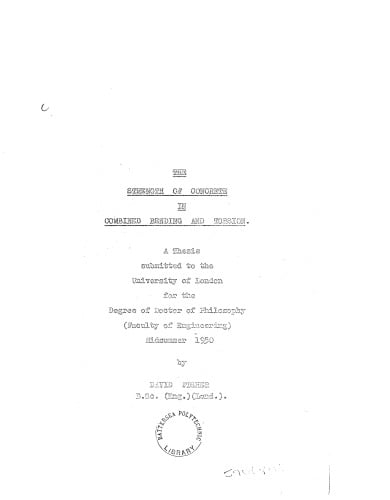  دانلود کتاب The Strength Of Concrete In Combined Bending And Torsion, 1990 - دانلود کتاب های دانشگاهی
