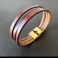 دستبند چرم طبیعی ساده  