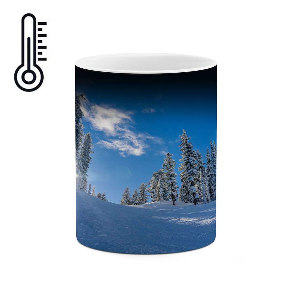 ماگ حرارتی کاکتی طرح منظره برفی مدل mgh14985