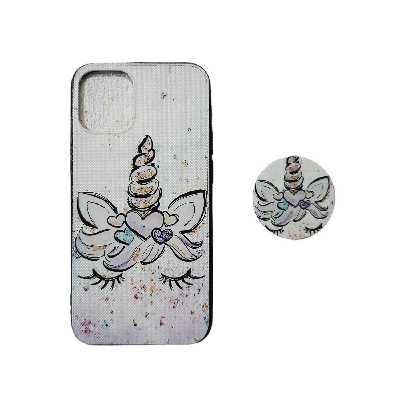 کاور مدل Ip12m مناسب برای گوشی موبایل اپل iPhone 12 mini به همراه پاپ سوکت