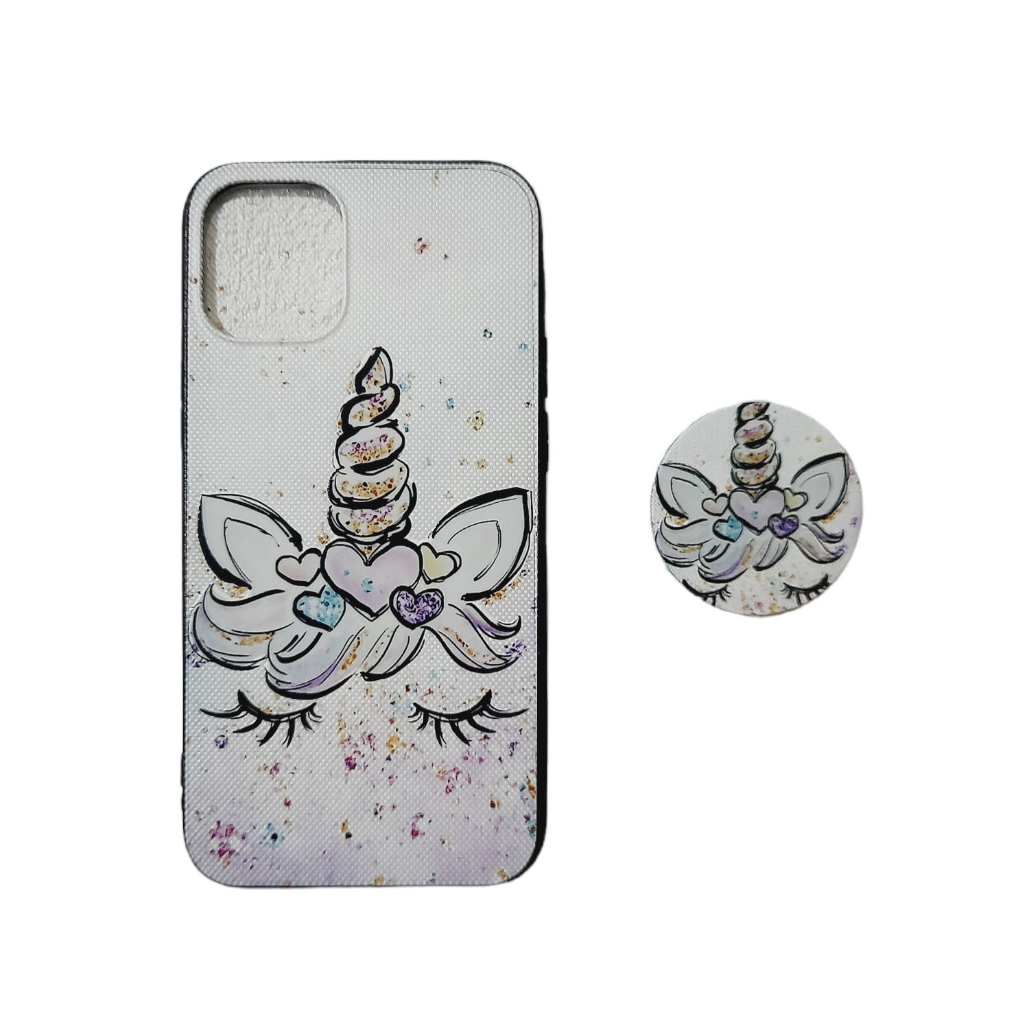 کاور مدل Ip12m مناسب برای گوشی موبایل اپل iPhone 12 mini به همراه پاپ سوکت