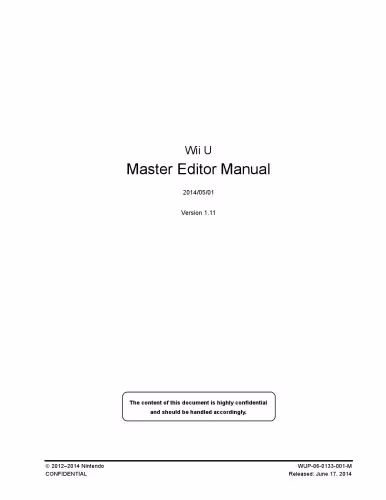 خرید و دانلود نسخه کامل کتاب Wii U Master Editor Manual
