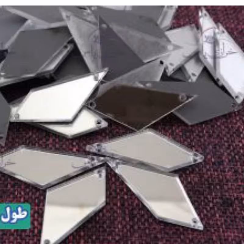 آینه دوختنی،طرح منتظم2،جنس مولتی استایل،دردو رنگ طلایی و نقره ای،بسته 40 عددی،سایز 3 سانتی