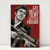 تابلو شاسی گلاک طرح صورت زخمی Scarface کد FMO117 | دنیای قاب