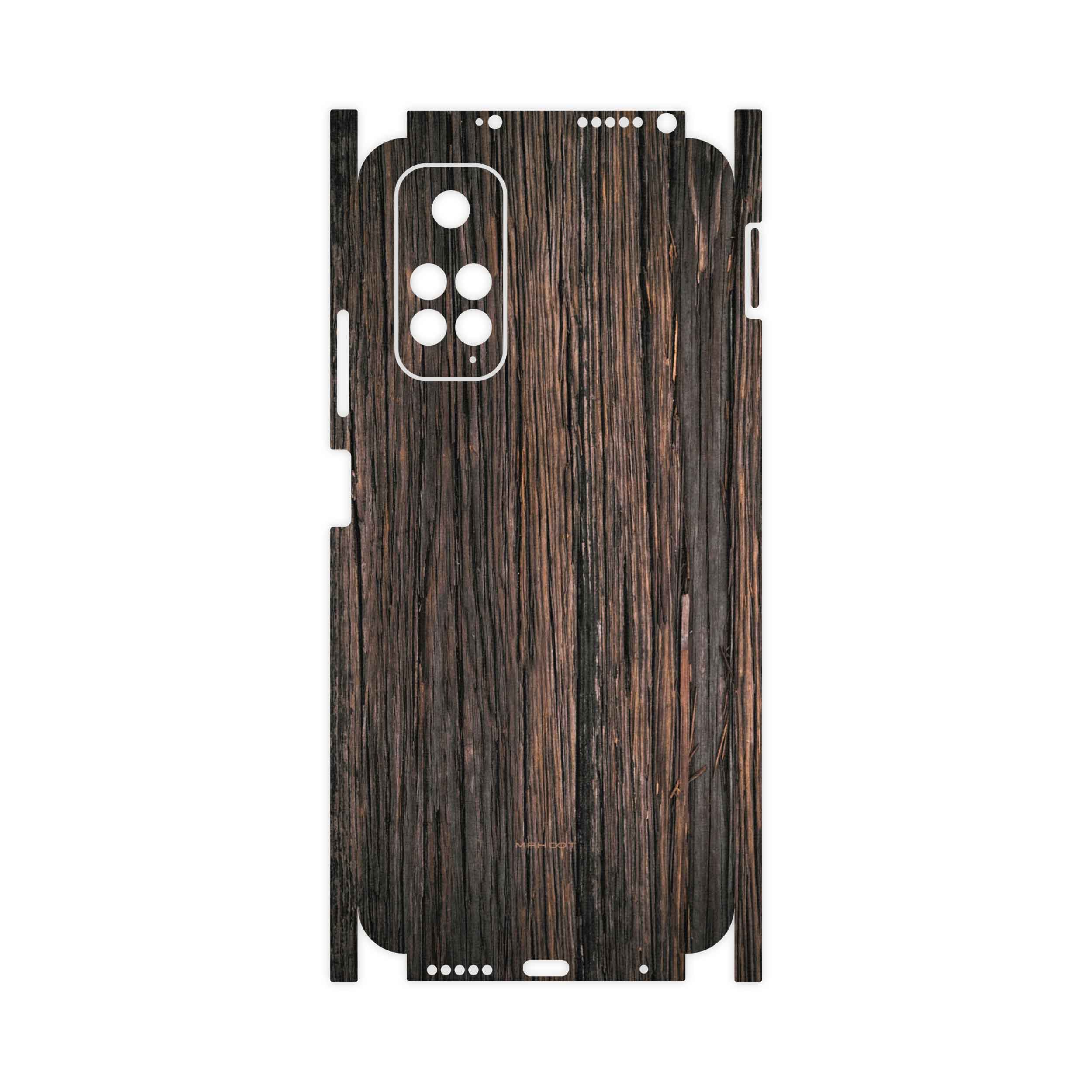 برچسب پوششی ماهوت مدل Burned-Wood-FullSkin مناسب برای گوشی موبایل شیائومی Redmi Note 11