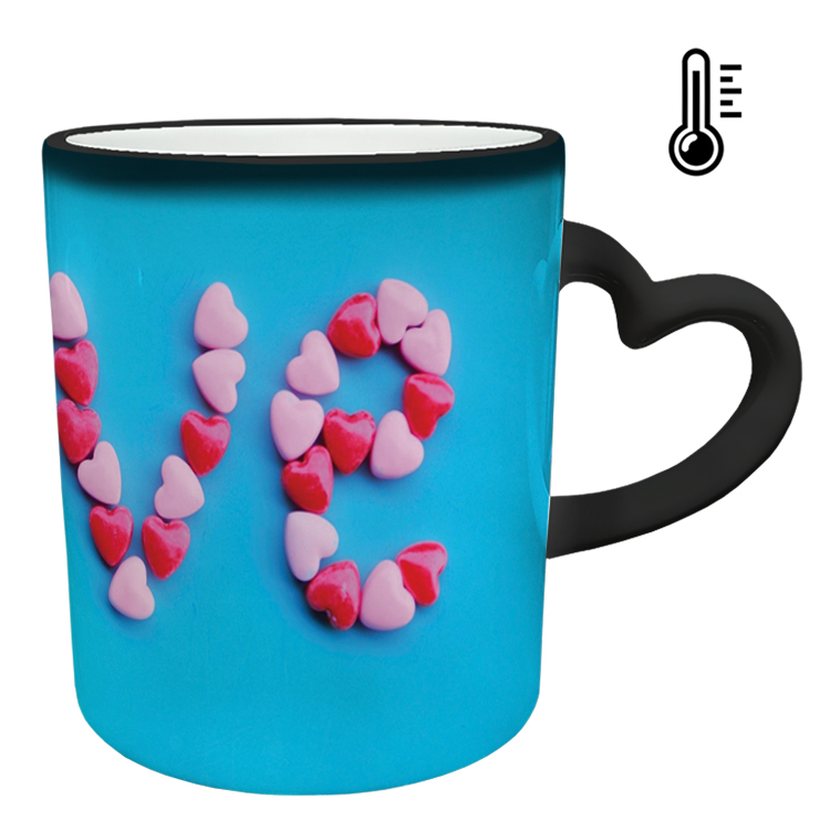 ماگ حرارتی مدل دسته قلبی طرح عاشقانه کد 150