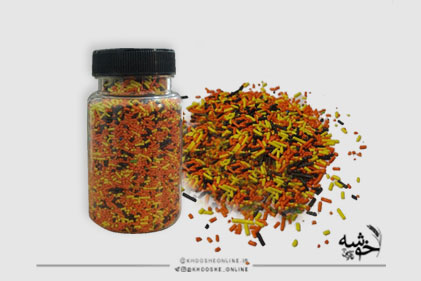 ترافل رشته ای مخلوط نارنجی مشکی زرد