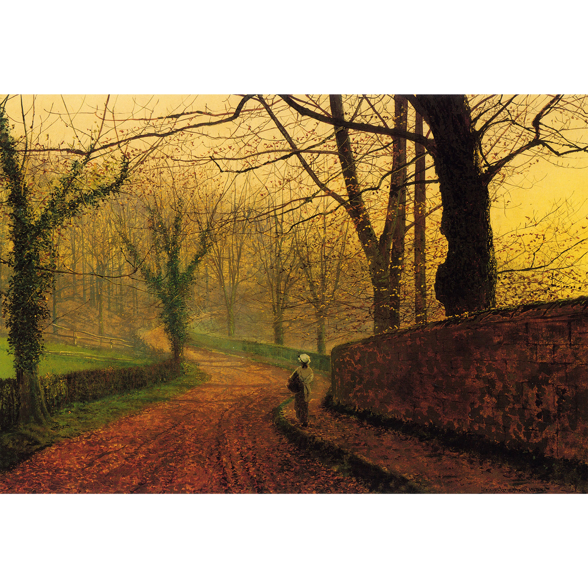 تابلو شاسی طرح منظره پاییز پارک استپلتون انگلستان مدل T1109