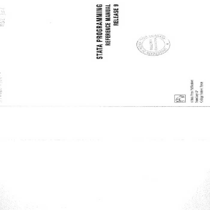 خرید و دانلود نسخه کامل کتاب Stata Programming Release 9