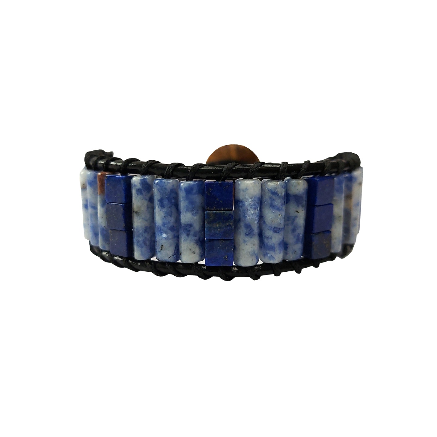 دستبند ناماسته مدل آنجلیت و لاجورد ( آسمان برفی)کد 79