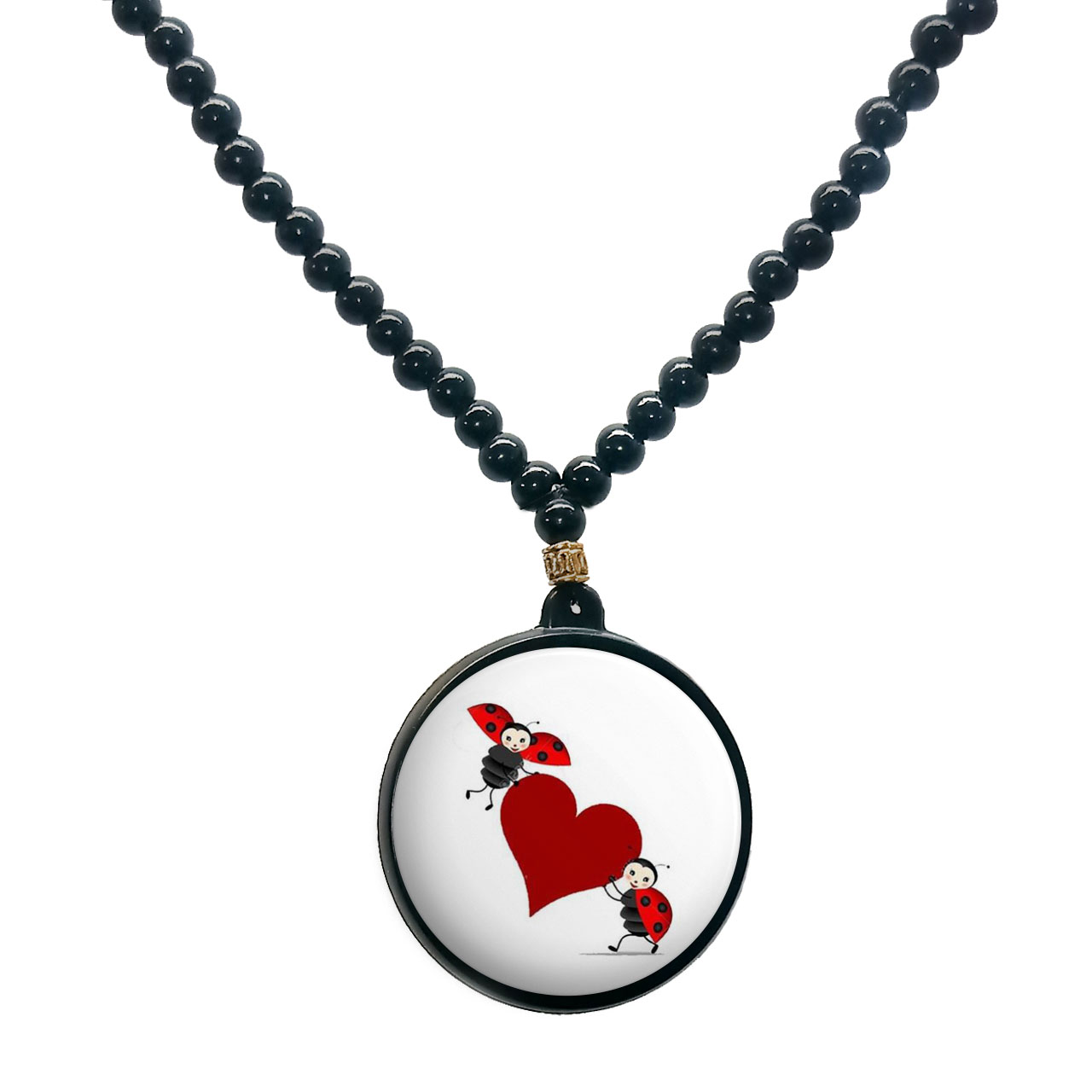 گردنبند پرمانه طرح عاشقانه کد pmd.5417_1 مدل دو طرفه