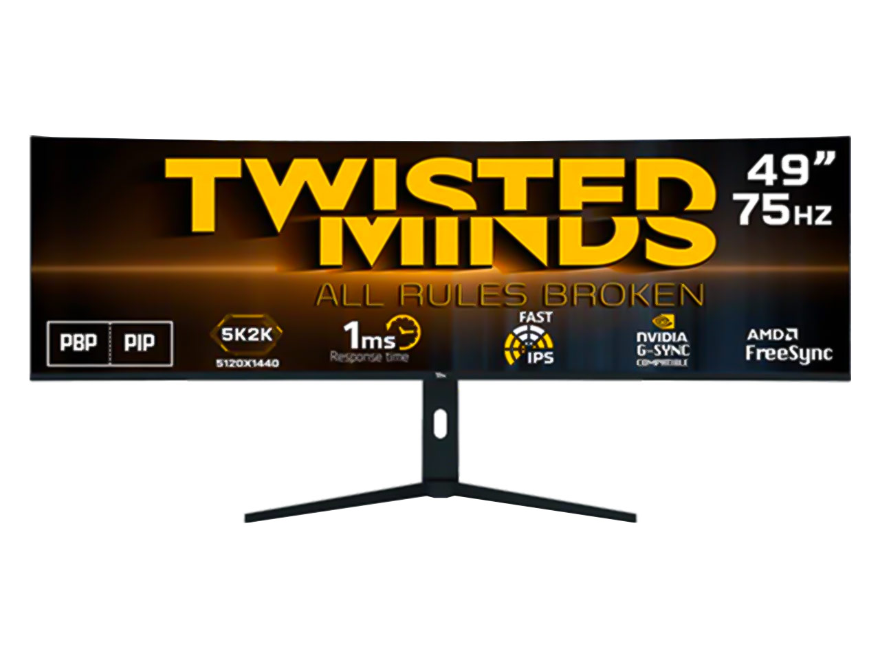 مشخصات، قیمت و خرید مانیتور گیمینگ 49 اینچ Twisted Minds مدل TM492K75IPS