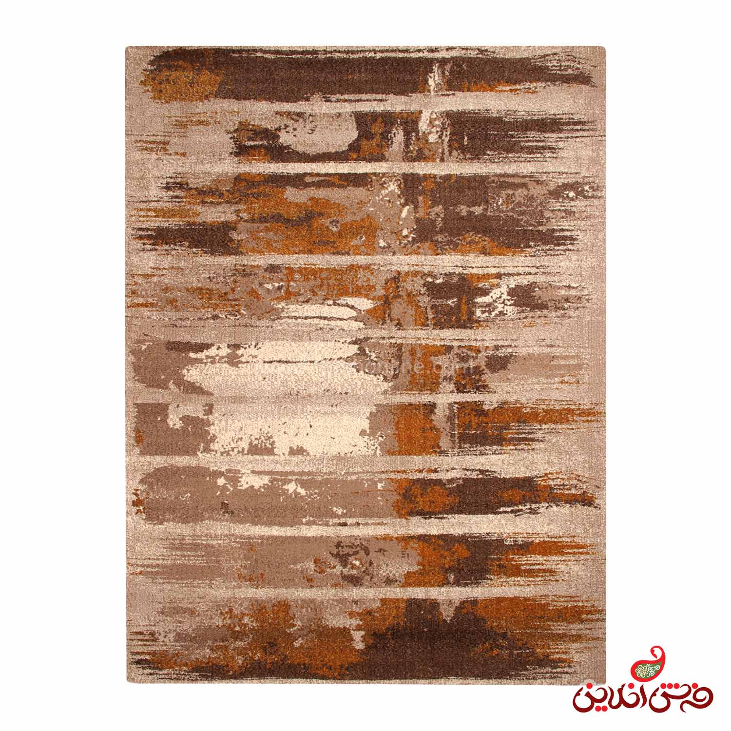 فرش ساوین طرح سپید شکلاتی