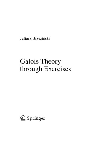 خرید و دانلود نسخه کامل کتاب Galois theory through exercises