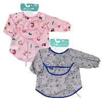 پیشبند آستین دار مشمایی کاسه دار کودک کد BJ2 بیبی جم Baby Jem