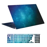 استیکر لپ تاپ توییجین و موییجین طرح Space کد 88 مناسب برای لپ تاپ 15.6 اینچ به همراه برچسب حروف فارسی کیبورد 