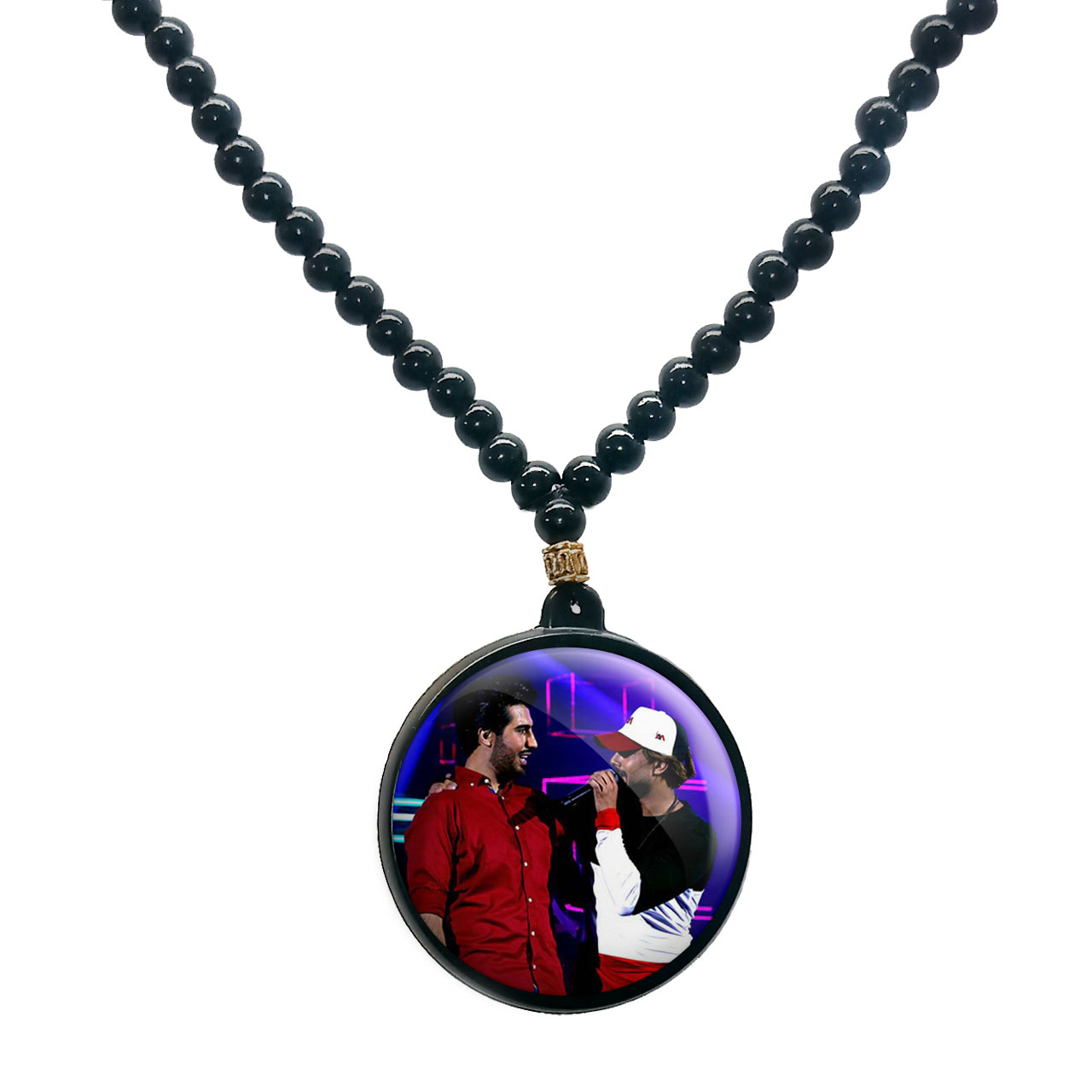 گردنبند پرمانه طرح ماکان بند کد pmd.8555 مدل دو طرفه