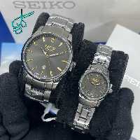 خرید ست ساعت كلاسيك زنانه و مردانه سيكو گرند موتور ژاپن کیفیت عالی رنگ ثابت کد 2116715 - ردگل