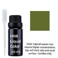 رنگ شمع مایع سبز زیتونی با قطره چکان