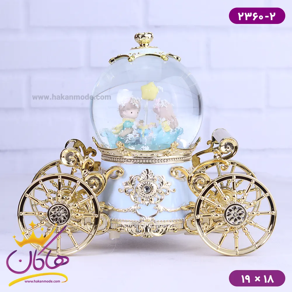 گوی موزیکال کالسکه ای زوج عاشق 2360/2