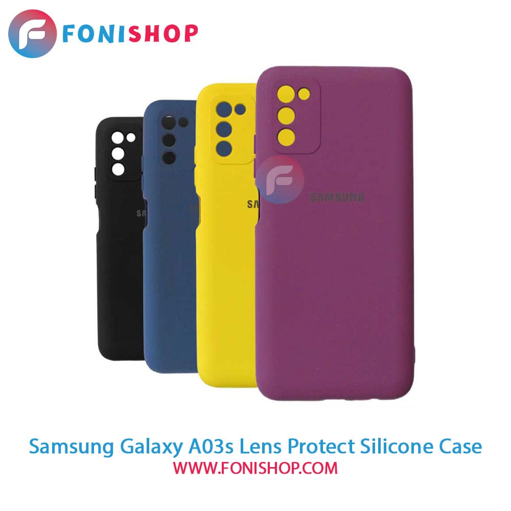قاب سیلیکونی محافظ لنزدار گوشی سامسونگ Samsung Galaxy A03s