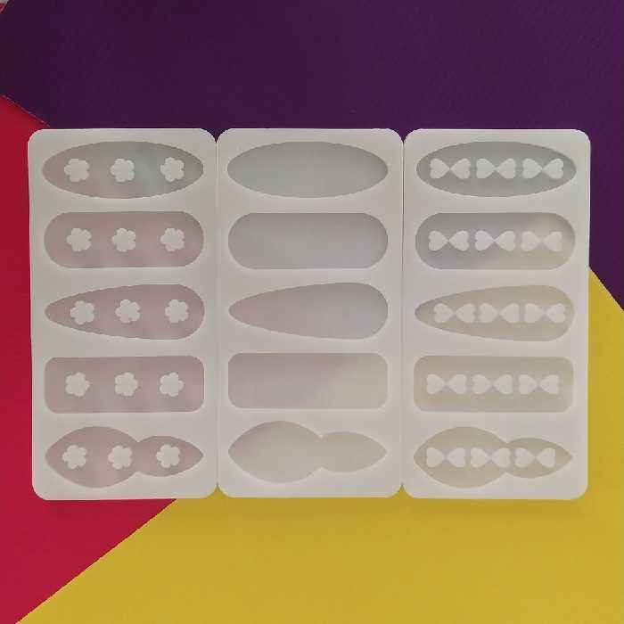 قالب رزین مدل گیره موی سر طرح گل