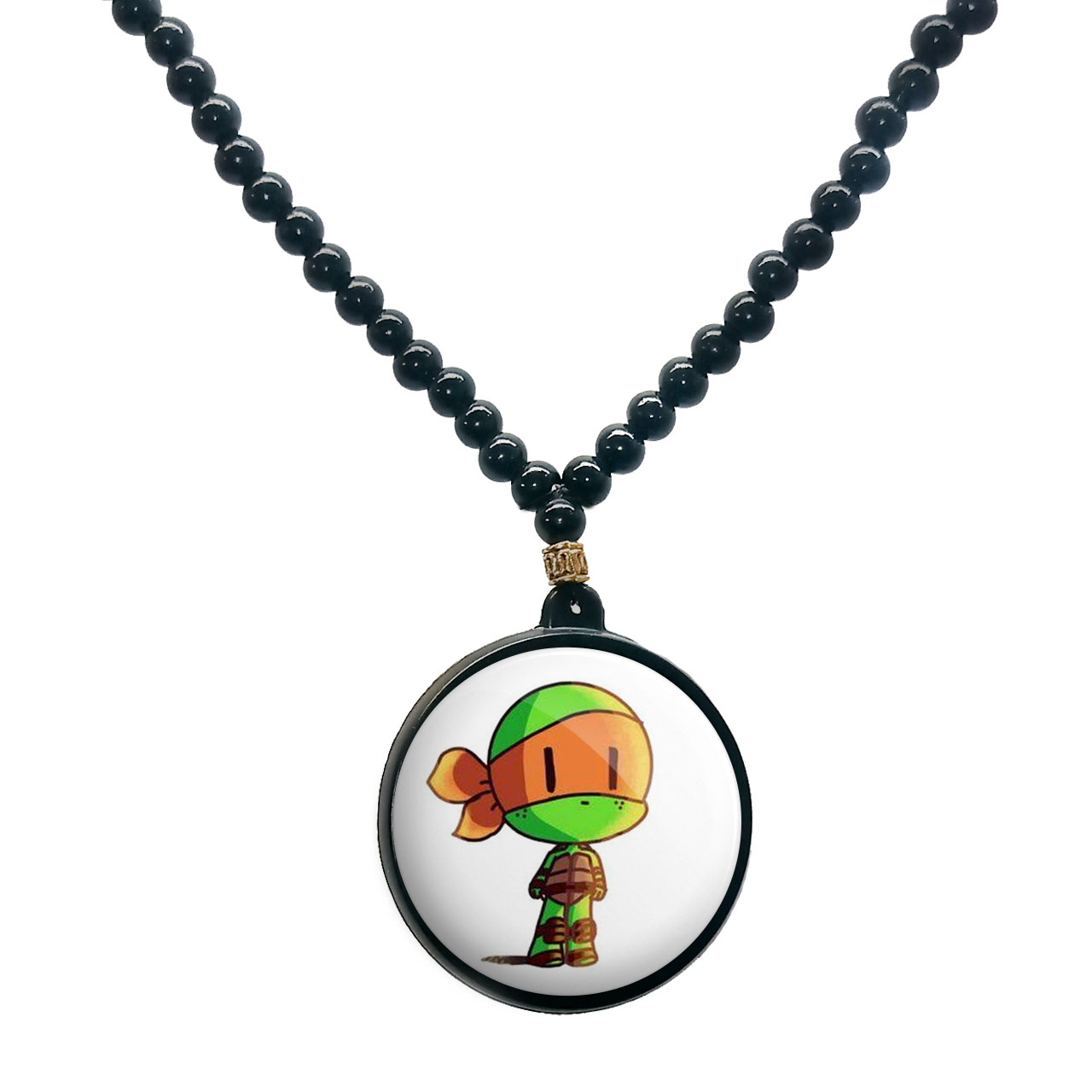 گردنبند پرمانه طرح لاکپشت‌های نینجا کد pmd.10005 مدل دو طرفه