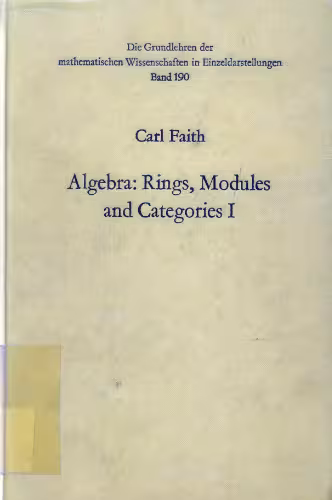 خرید و دانلود نسخه کامل کتاب Algebra. Rings, modules and categories