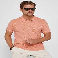 تی شرت یقه پولو قرمز مردانه برش باریک 100 ٪ پنبه مسطح PIKE POLO T Tudors