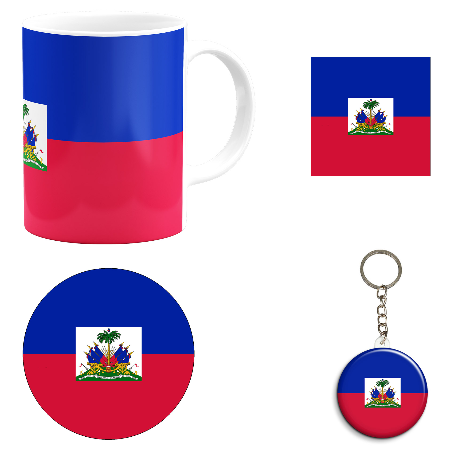 ست هدیه ماگ طرح پرچم هائیتی مدل Haiti کد M1