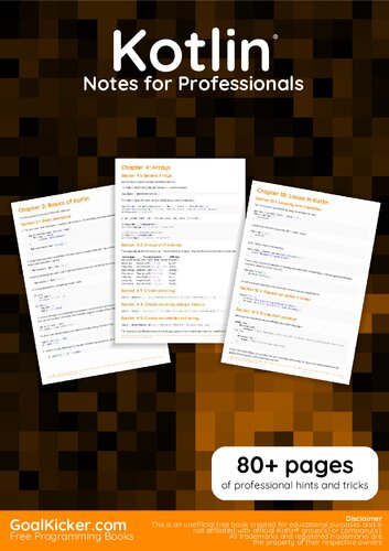 خرید و دانلود نسخه کامل کتاب Kotlin® Notes for Professionals book