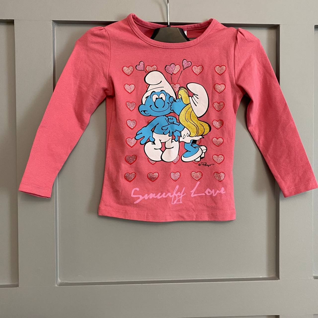 تیشرت آستین بلند دخترانه مدل اسمورف 