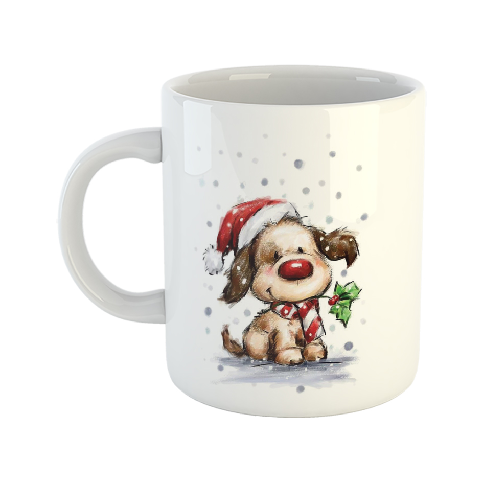 ماگ طرح کریسمس مدل سگ