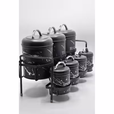 ست جا ادویه 8 پارچه بی وی کی مدل ماربل کد 815585 S