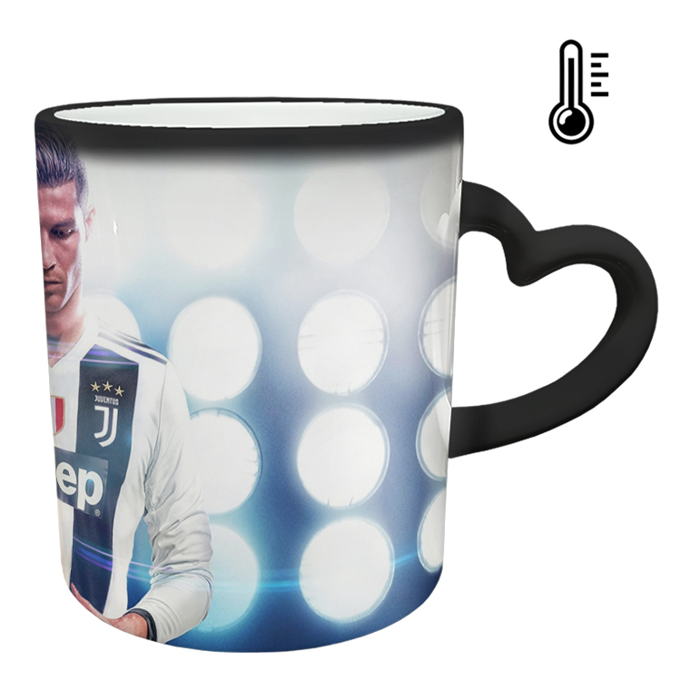 ماگ حرارتی مدل دسته قلبی طرح رونالدو کد 99