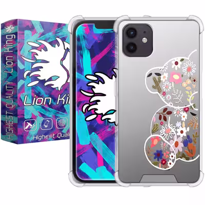 کاور لاین کینگ مدل آینه ایی نشکن طرح خرس مناسب برای گوشی موبایل اپل IPhone 11