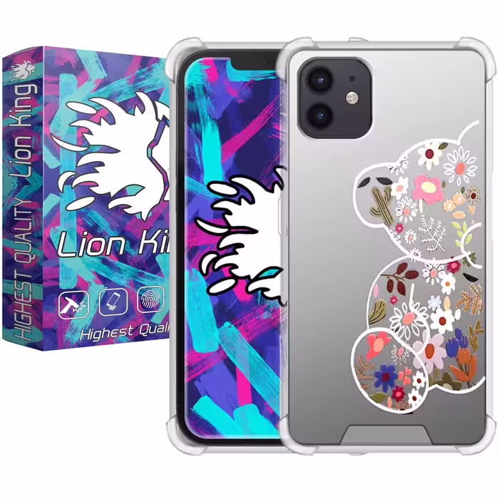کاور لاین کینگ مدل آینه ایی نشکن طرح خرس مناسب برای گوشی موبایل اپل IPhone 11
