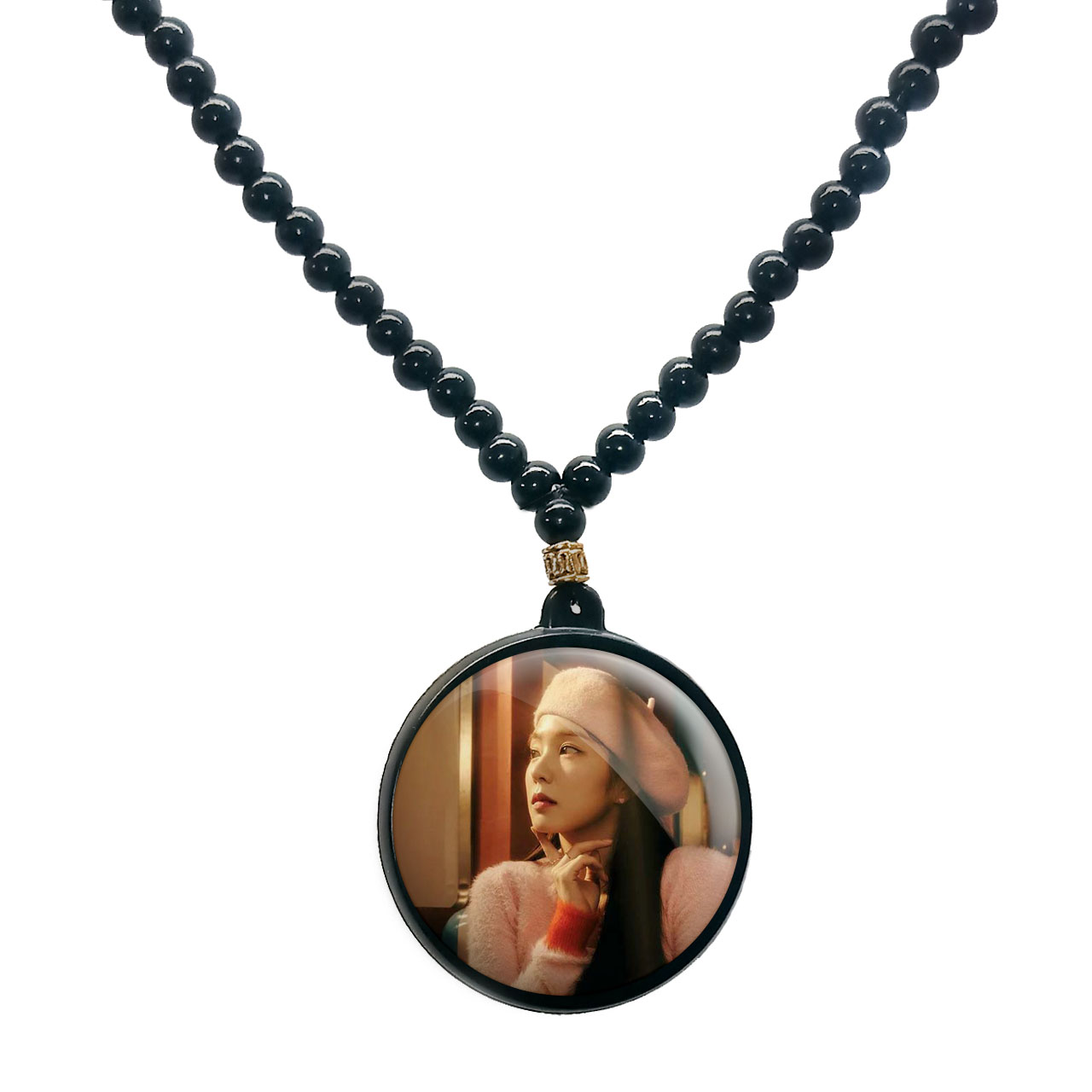 گردنبند پرمانه طرح red velvet کد pmd.12477 مدل دو طرفه