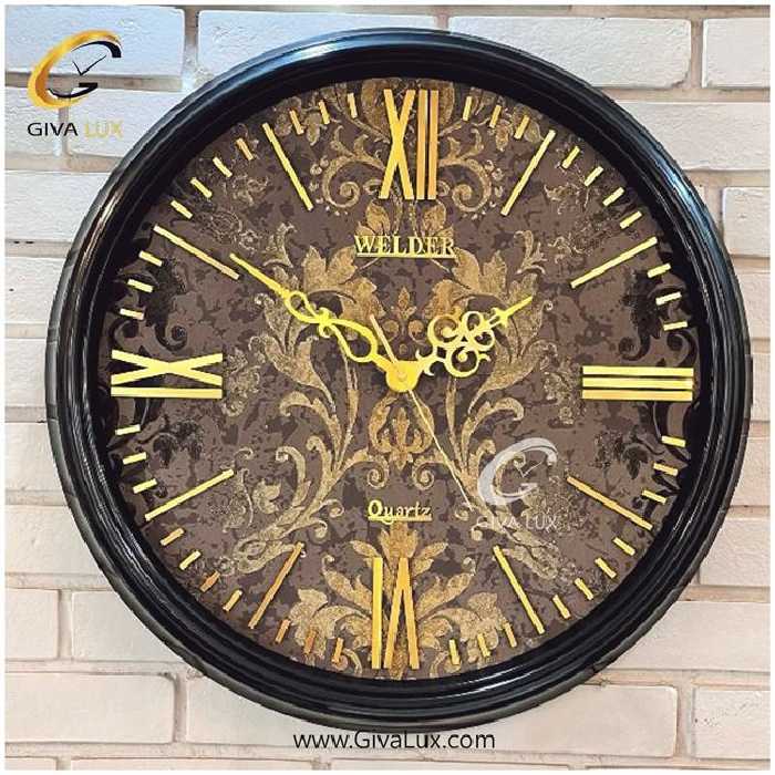 ساعت دیواری اورجینال ولدر PVC مشکی| کد رفرنس 640