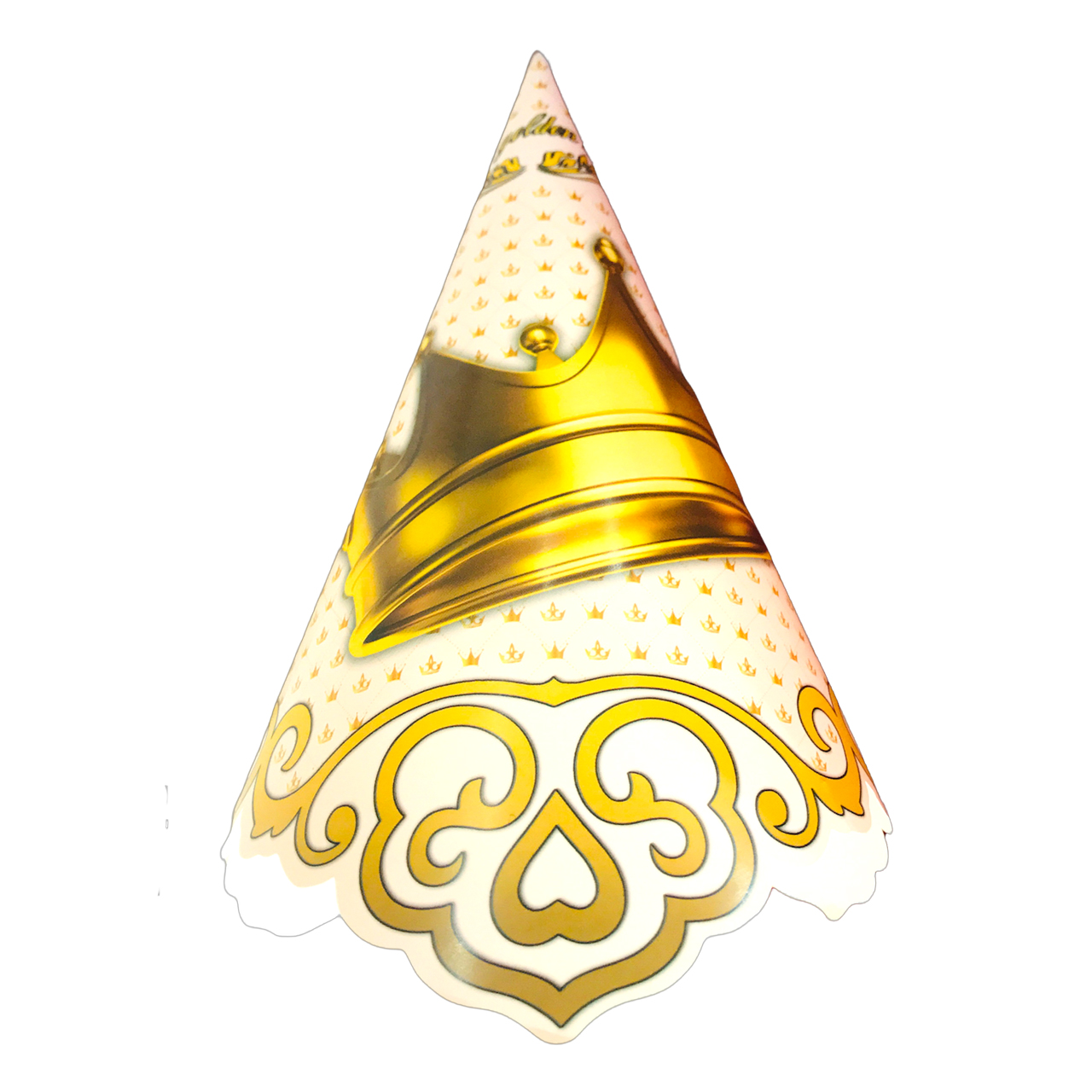 کلاه تولد مسترتم طرح تاج پلاس بسته 10 عددی