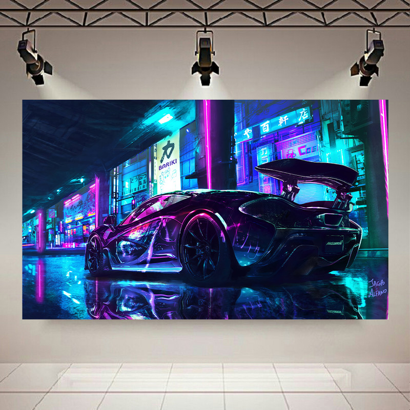 تابلو شاسی طرح ماشین مدل مک لارن P1 کد AR1500 | دنیای قاب