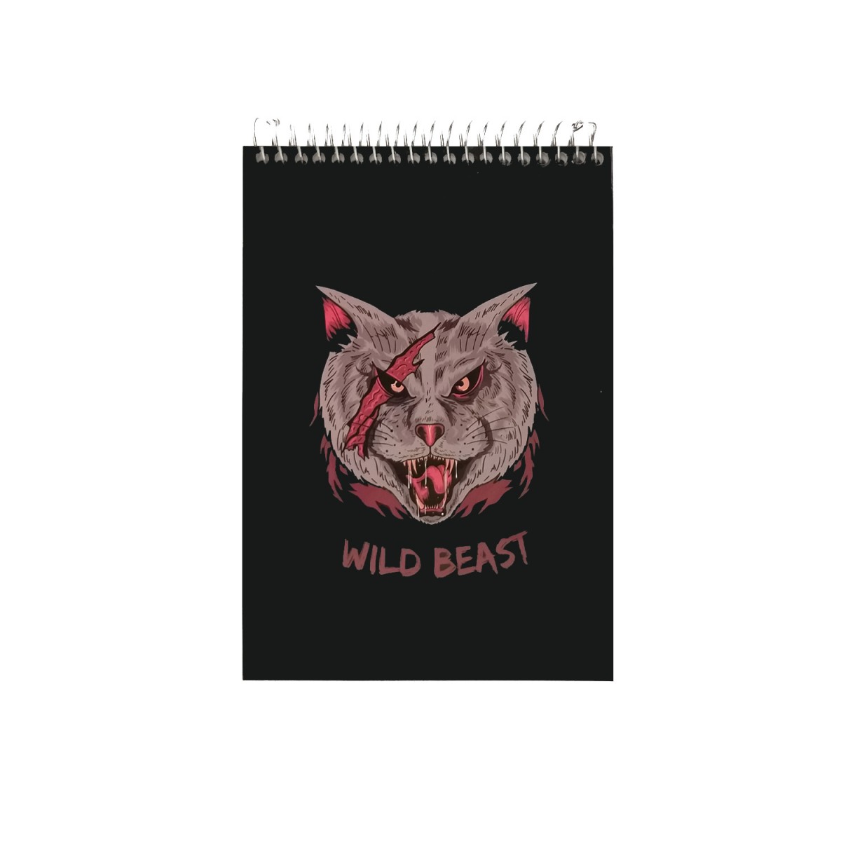 دفتر یادداشت 80 برگ جلد سخت پاپکو طرح Wild Beast