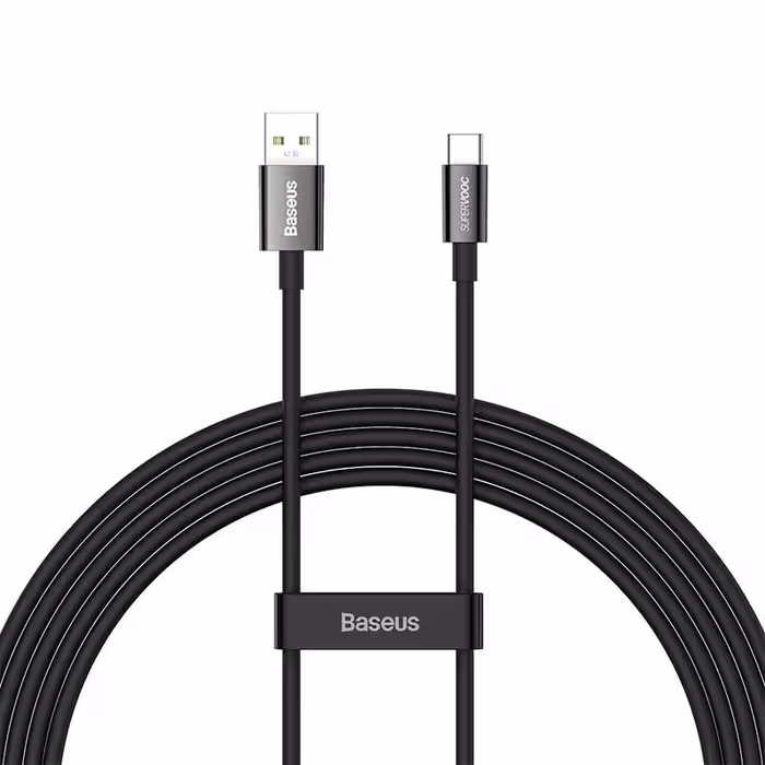 کابل تبدیل USB به USB-C باسئوس مدل SUPERVOOC 65W طول 2 متر