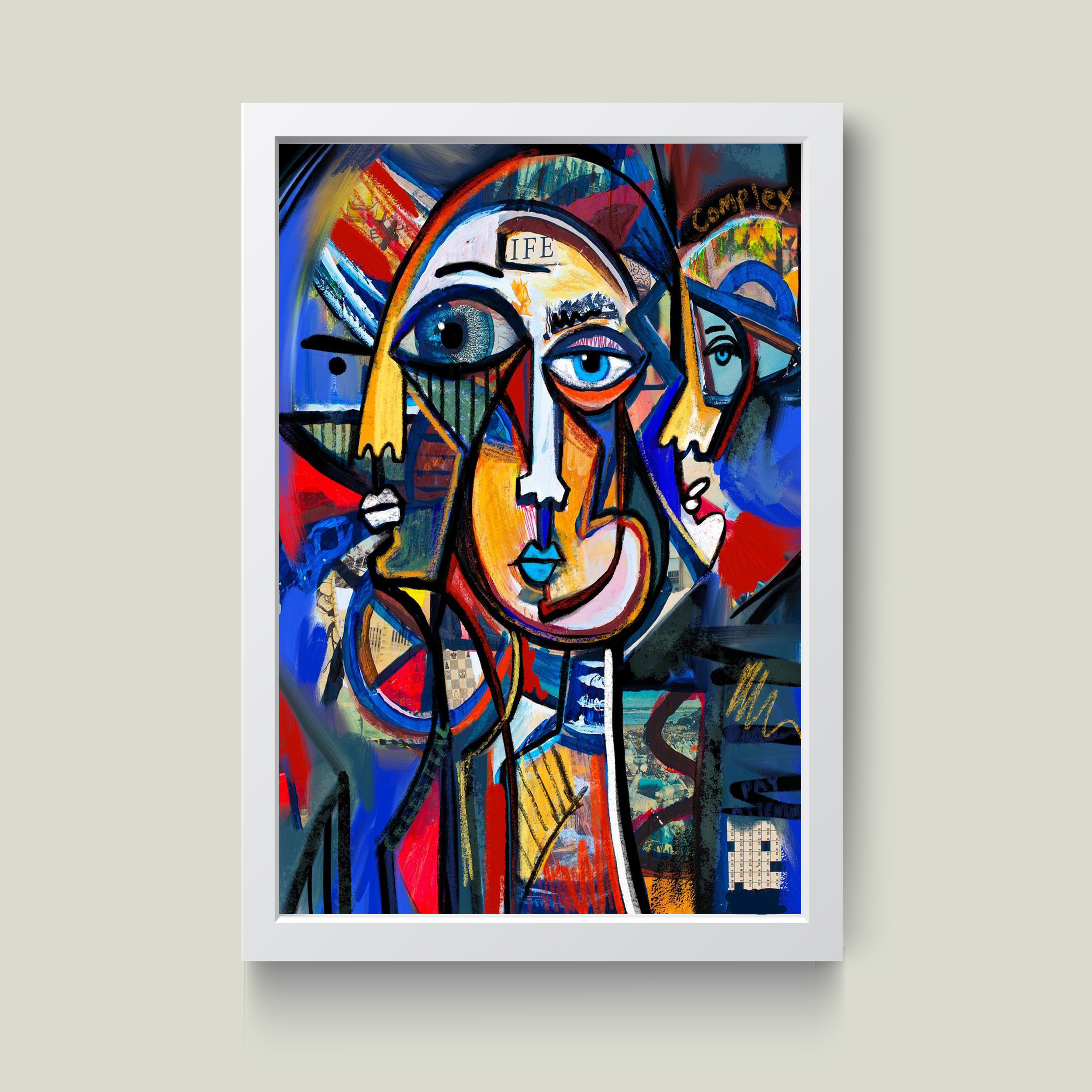 تابلو مدل دکوراتیو چهره در چهره کدG13-46