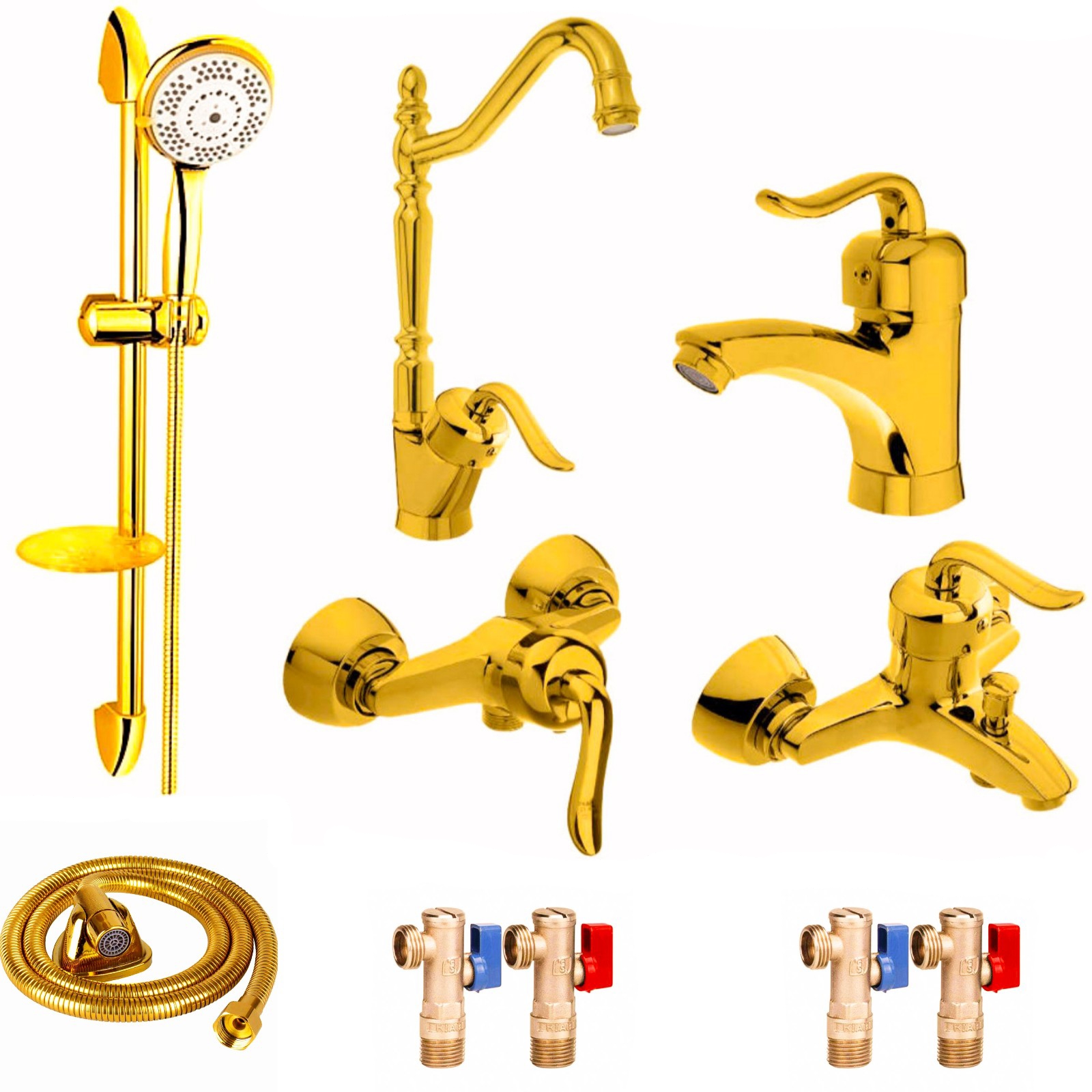 ست شیرآلات شیرالات رز مدل بیزانسی مجموعه 10 عددی 